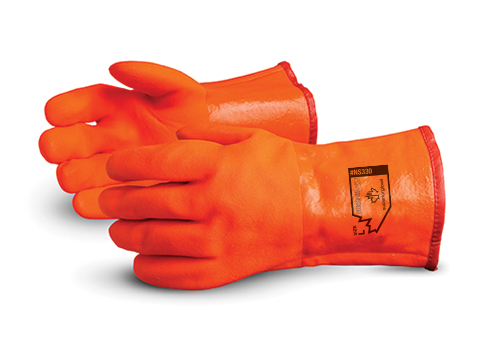 #NS330 Superior Glove® North Sea™ Orange Winter PVC Gloves